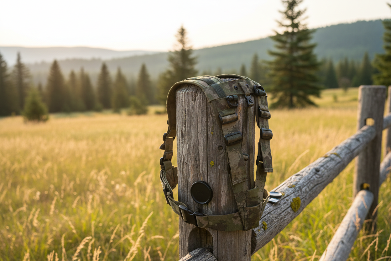 Yoke Style Speed-shooter Harness in outdoor photography setting